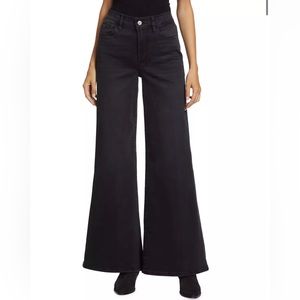 Frame Le Palazzo High Waist Wide Leg Jeans in Billups (Black) size 27